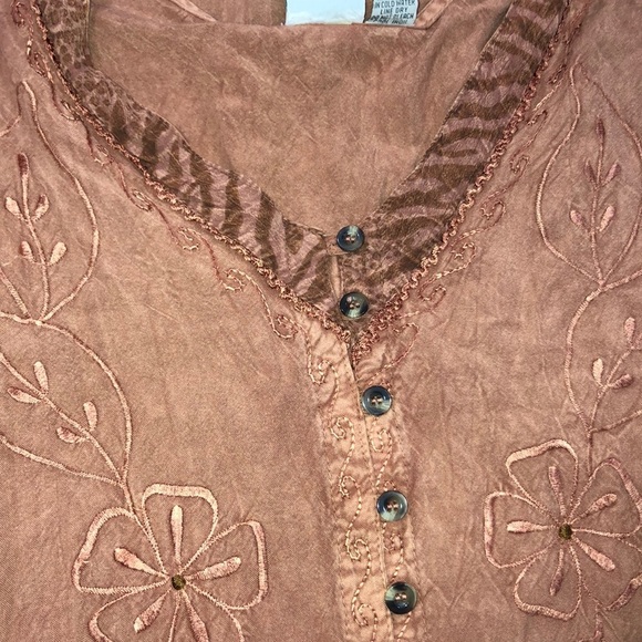 RAINFOREST café large vintage embroidered dress - Picture 6 of 7